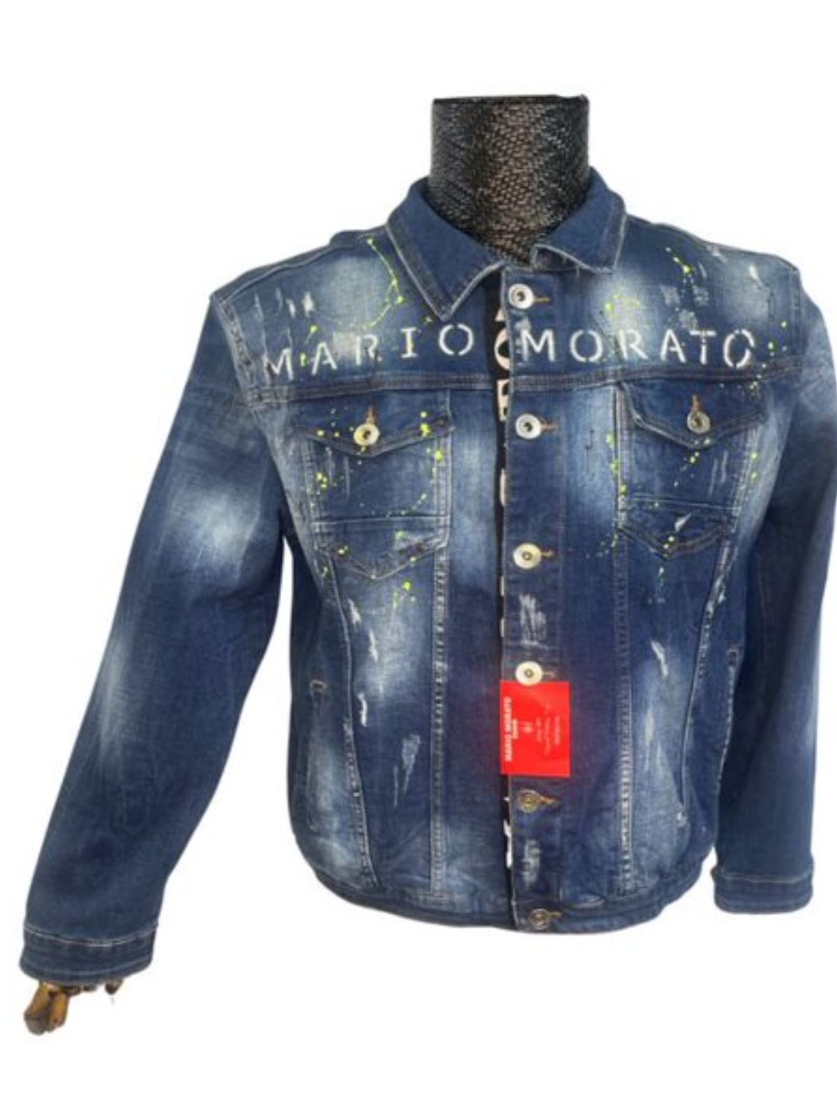 Men’s Blue Denim Jacket Long-sleeved Button-down Style