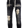 Men’s Faded and Ripped Skinny Fit Jeans Pants