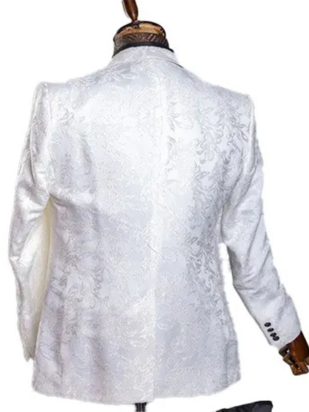 Rabin 3pc Ivory Creamy Colored Suit Set with Tailed Blazer