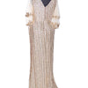 Sequenced Sequin Party Dress with Layered Sleeves