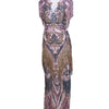 Sequin Fitted Sleeveless Party Anniversary Dress with Drapes