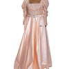 Silky Ball Gown Long Sleeve Party Prom Anniversary Dress