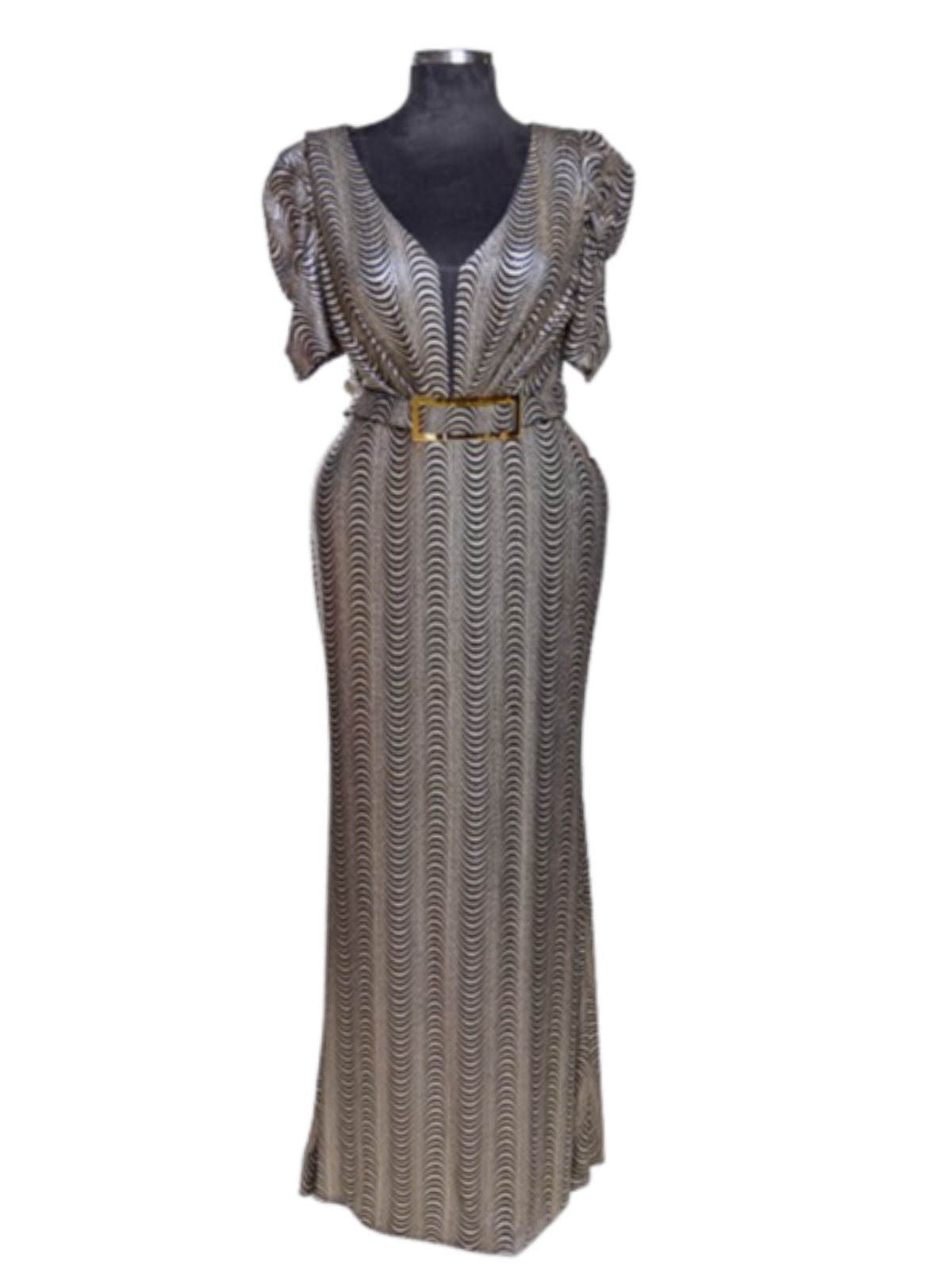 Silver Lining Stretchy Fit Floor Length Dress