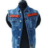 Sleeveless Punk Denim Vest Jackets Motorcycle Trucker Jean Jackets