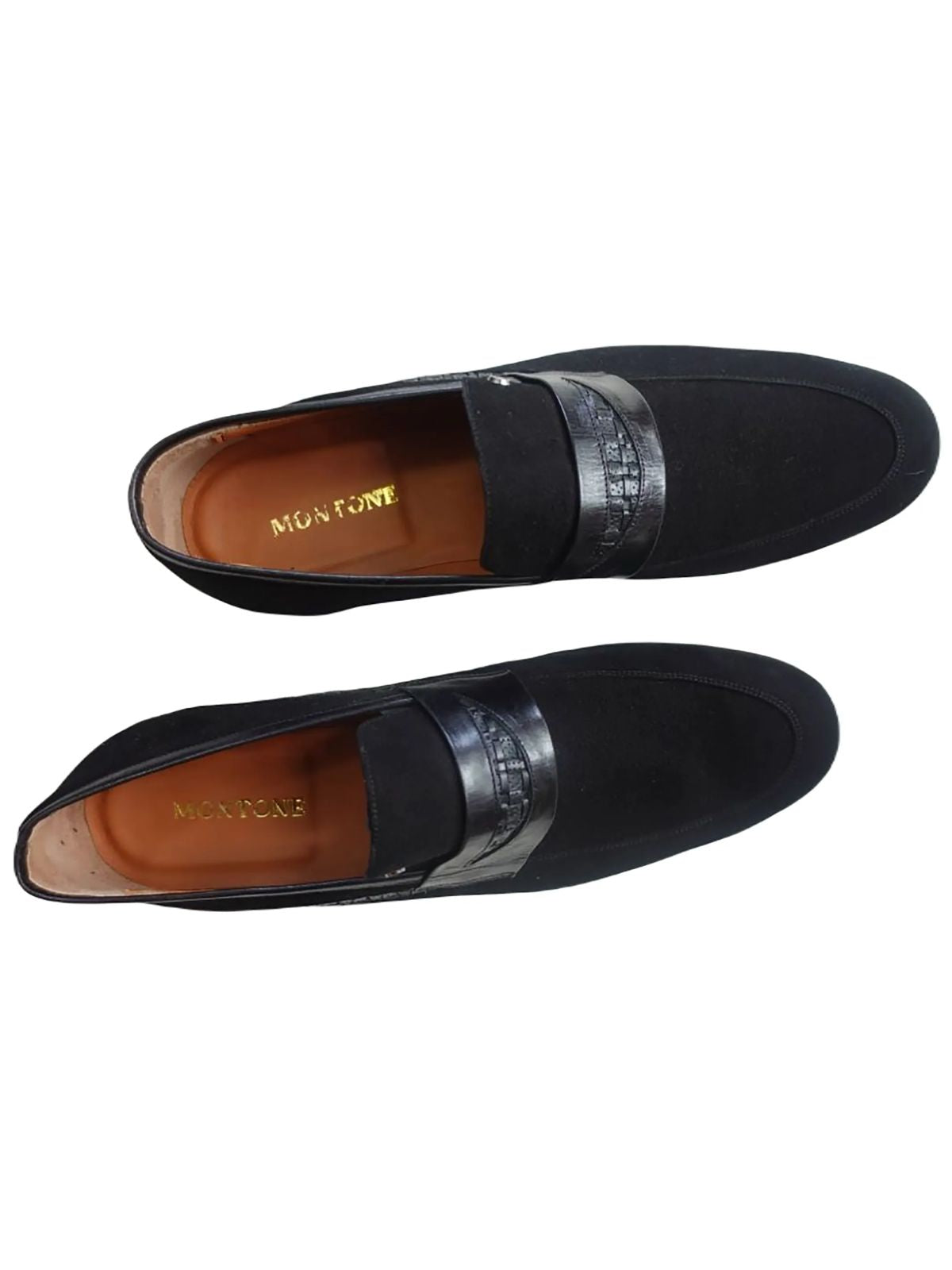 Suede Leather Shoe with Basket Weave Design