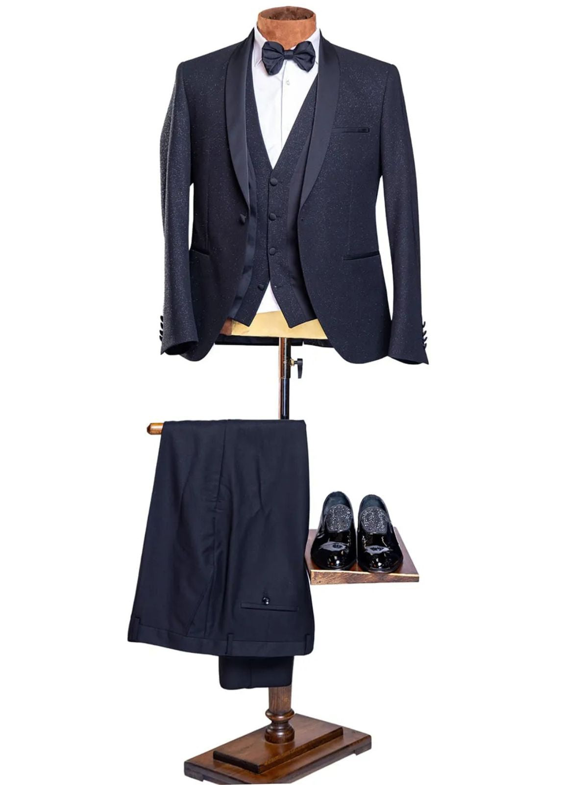 Tadece Black Glittery 3pcs Suit Set