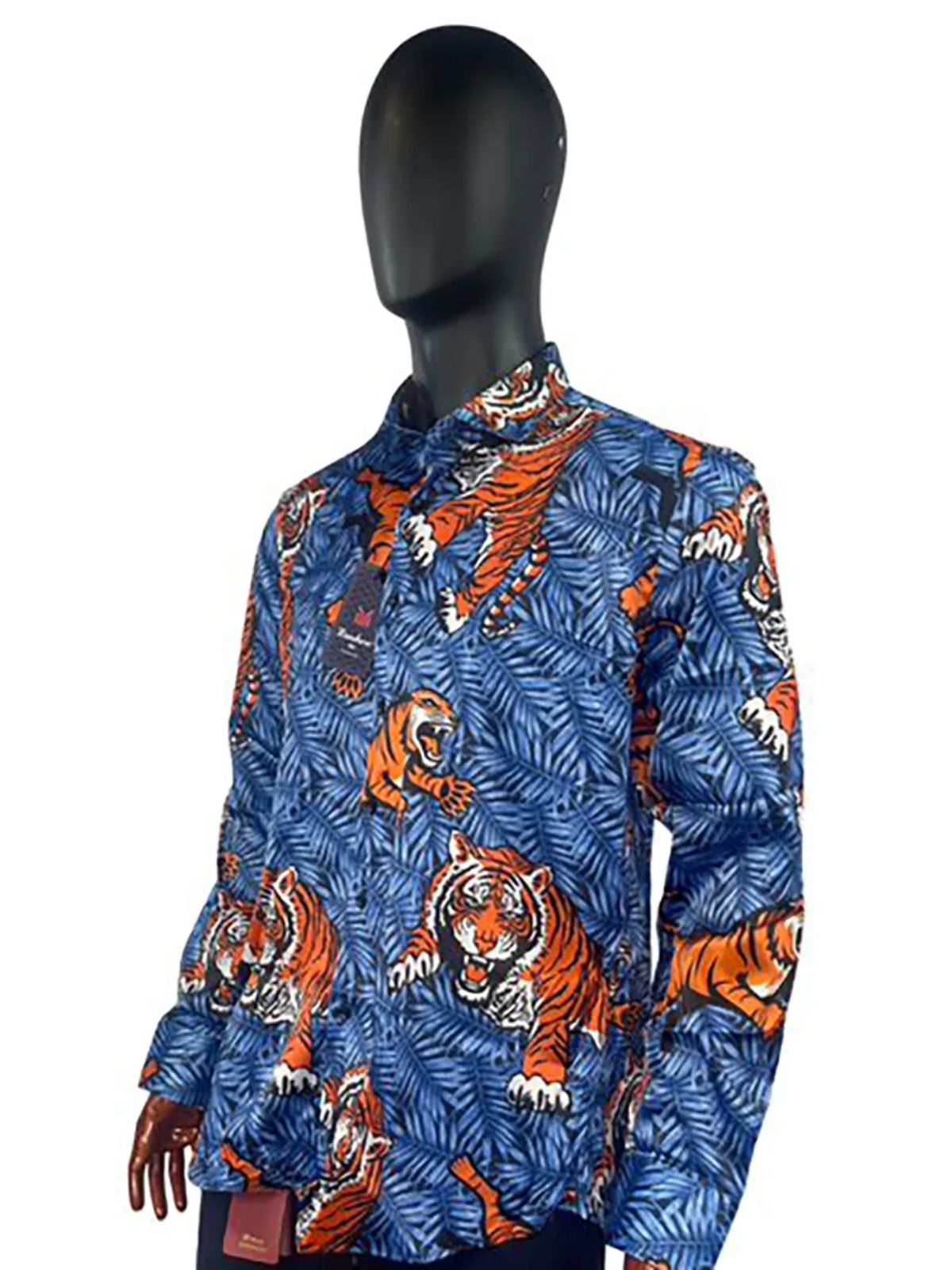 Tiger Leafy Print Party Shirt