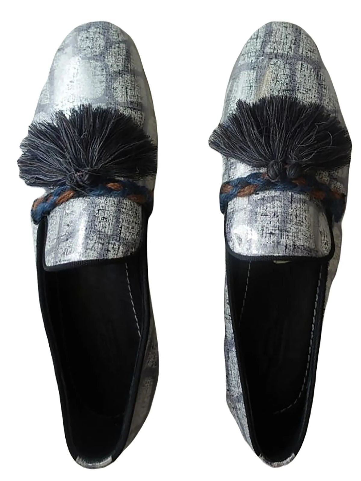 Tiles Design Classy Leather Shoe with Tussles