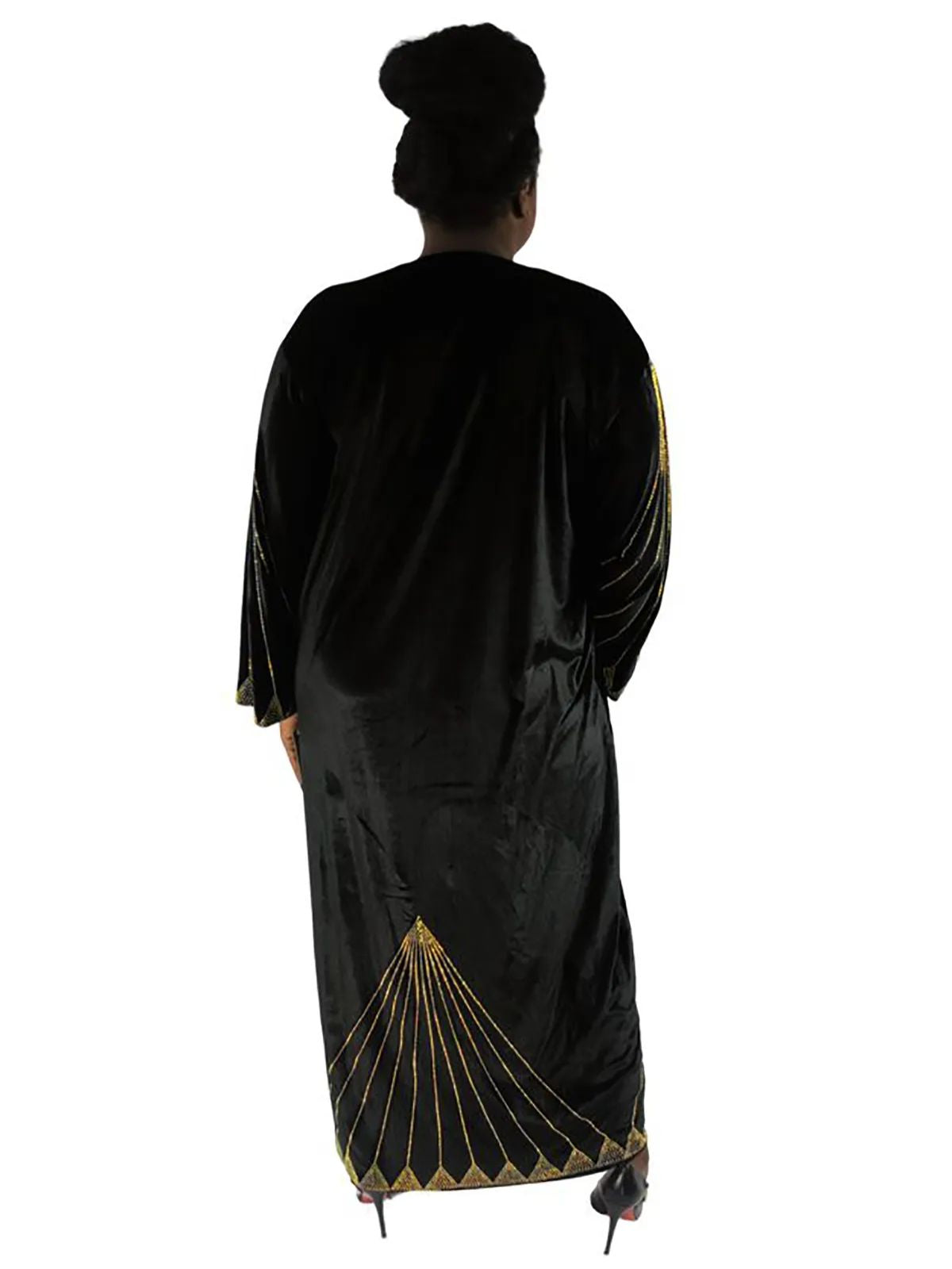 Velvet Ladies’ Abaya/Agbaya Lightweight Long-sleeved Kaftan Maxi Dress
