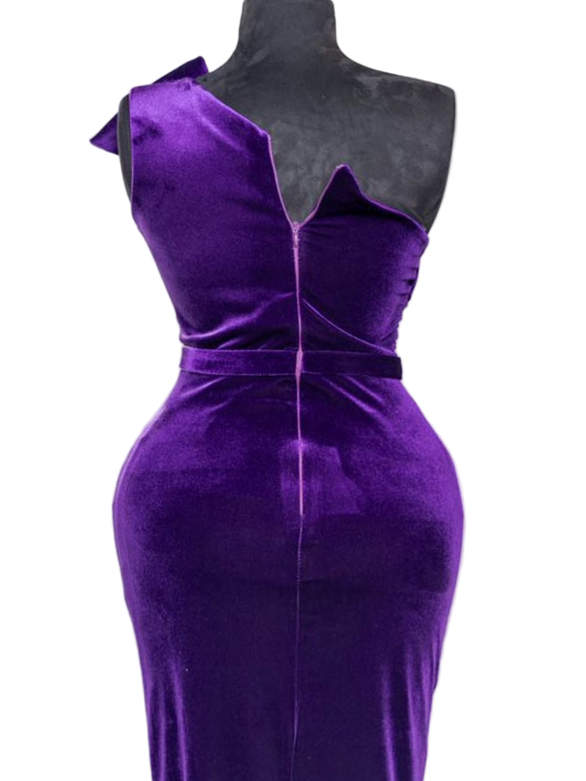 Velvet Stretchy Fit Bridesmaid Party Dress