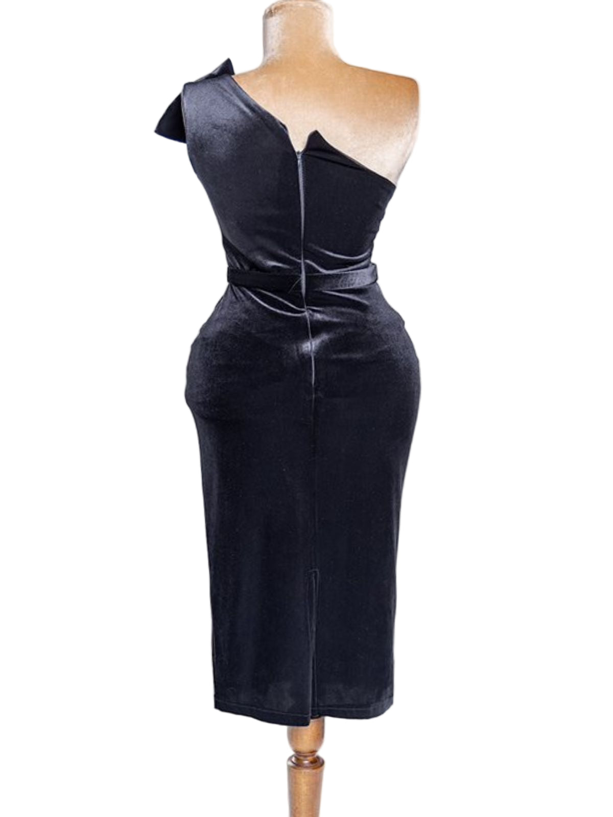 Velvet Stretchy Fit Bridesmaid Party Dress