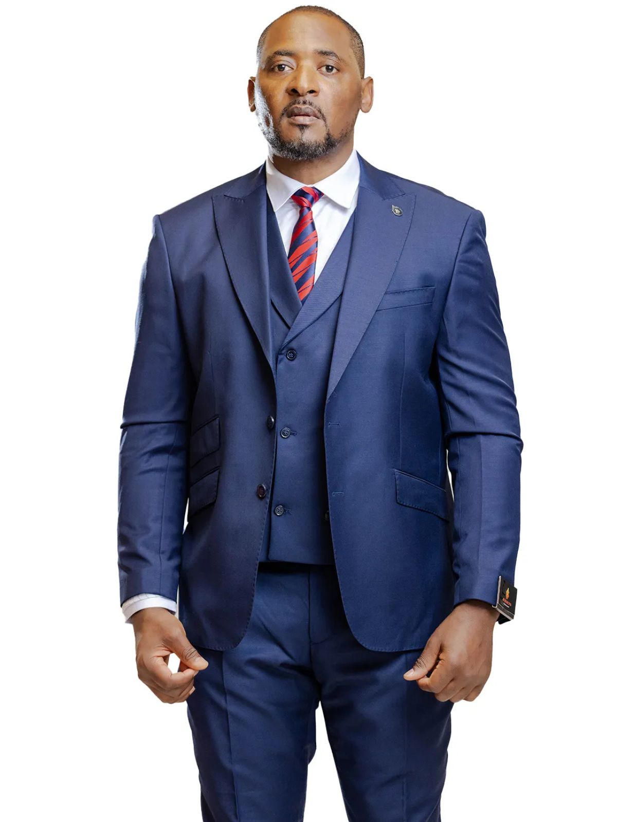 A JB 100% WOOL Blue single breasted Suit - Image 3