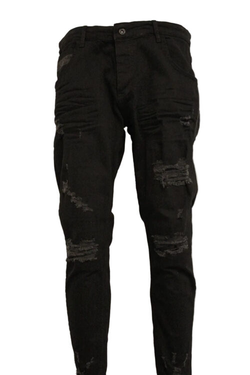 All Black Ripped Skinny Jeans