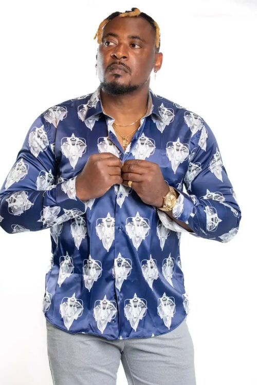 JB Designs Space Shuttle Patterned Silk Shirt