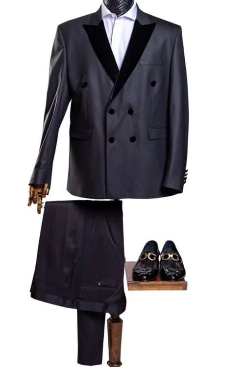 JB Designs Velvet Collar 3pc Suit Set