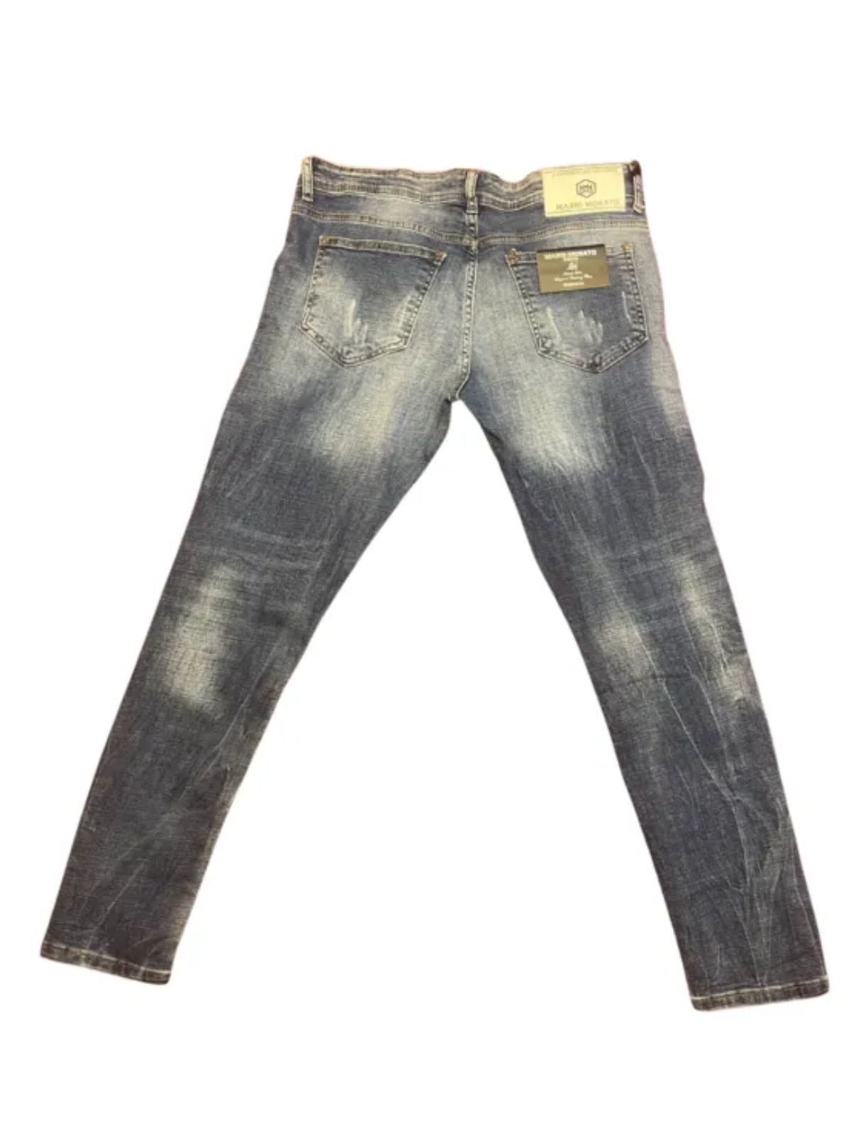 Light Blue Skinny Jeans with Side Zippers - Image 2