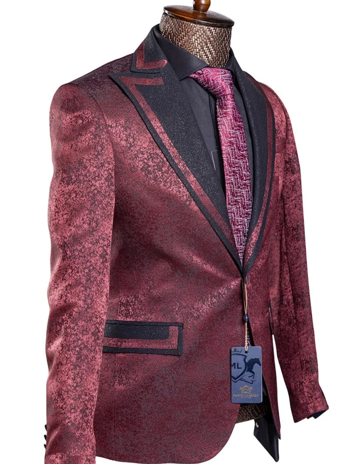 Marco Lorenzo Men’s 2pc Stylish Slim Fit Suit Set - Image 3