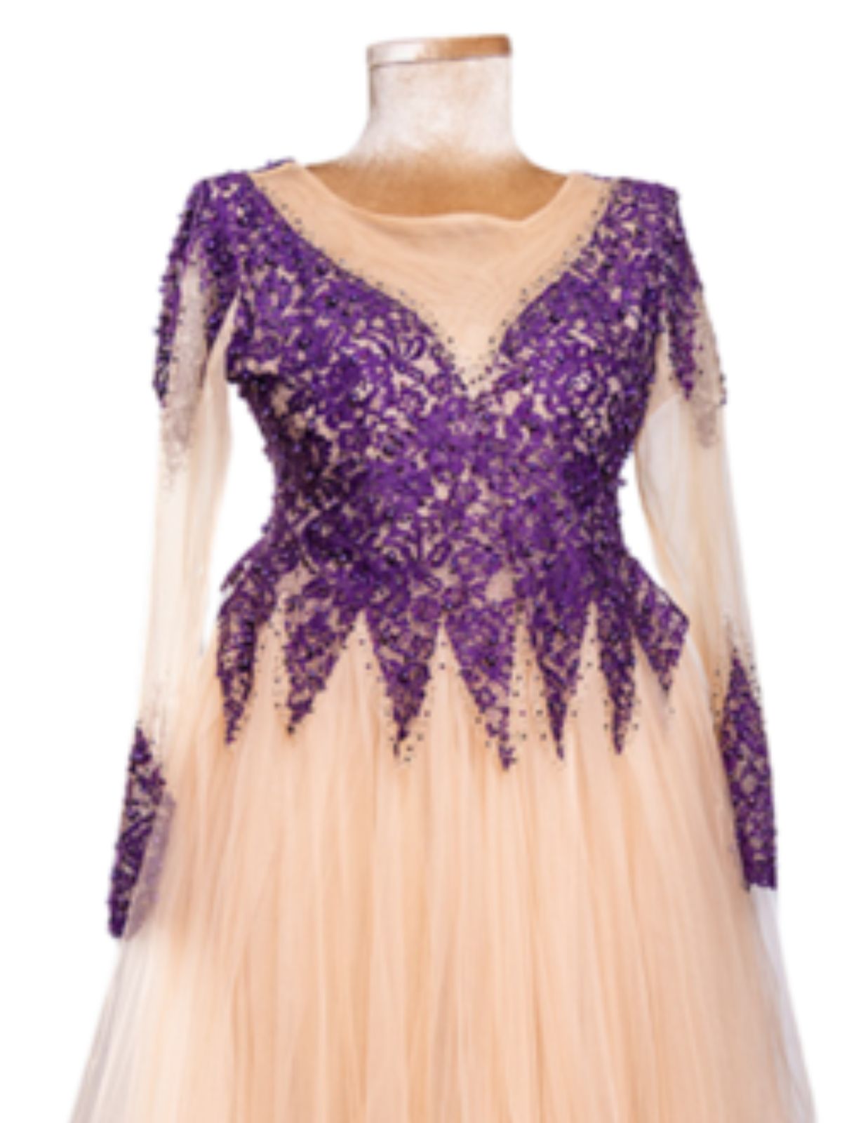Pastel Ball Gown Long Sleeve Party Prom Baby Shower Dress - Image 2