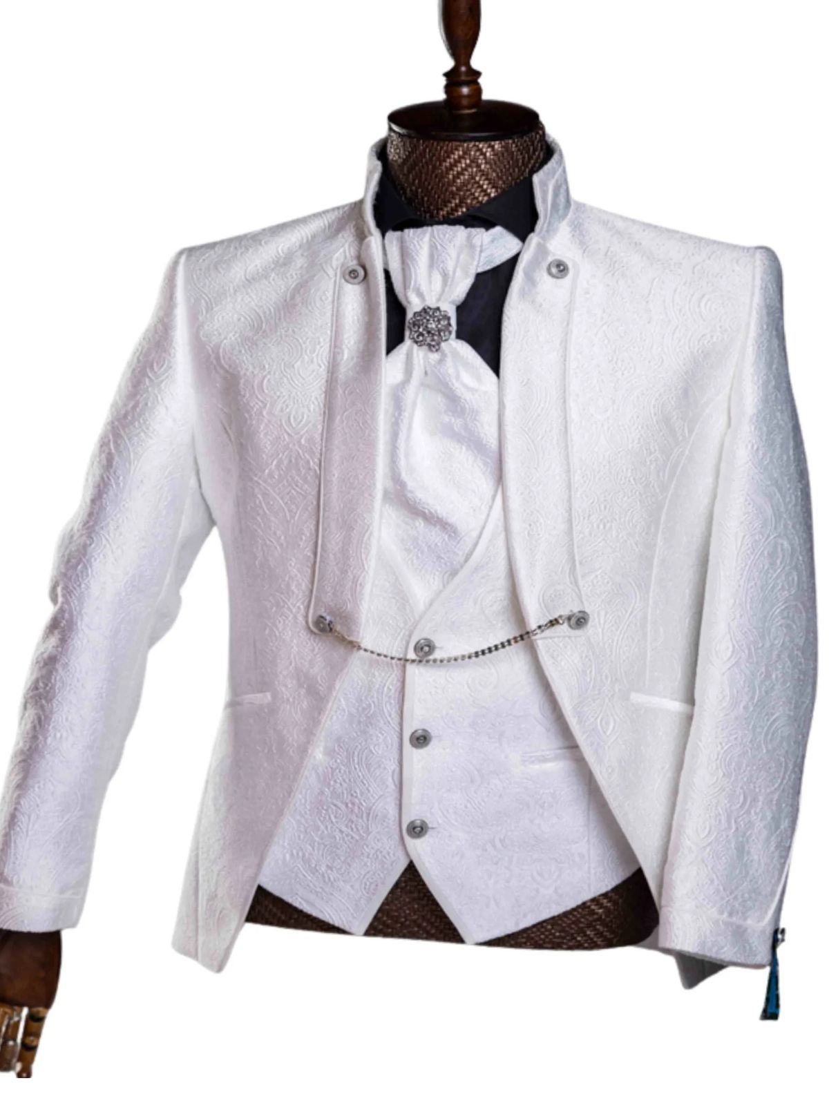 Quesste Men’s 4pc Piece Jodhpuri Wedding Suit Set