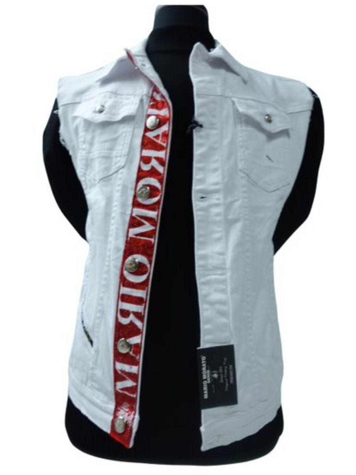 Sleeveless Punk Denim Vest Jackets Motorcycle Trucker Jean Jackets - Image 3